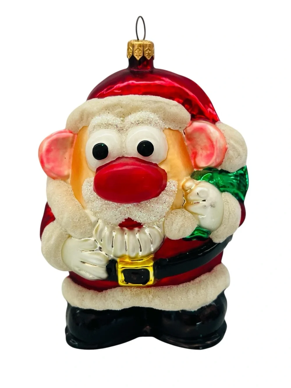 Vintage Christopher Radko Christmas Mr Potato Head Santa Ornament